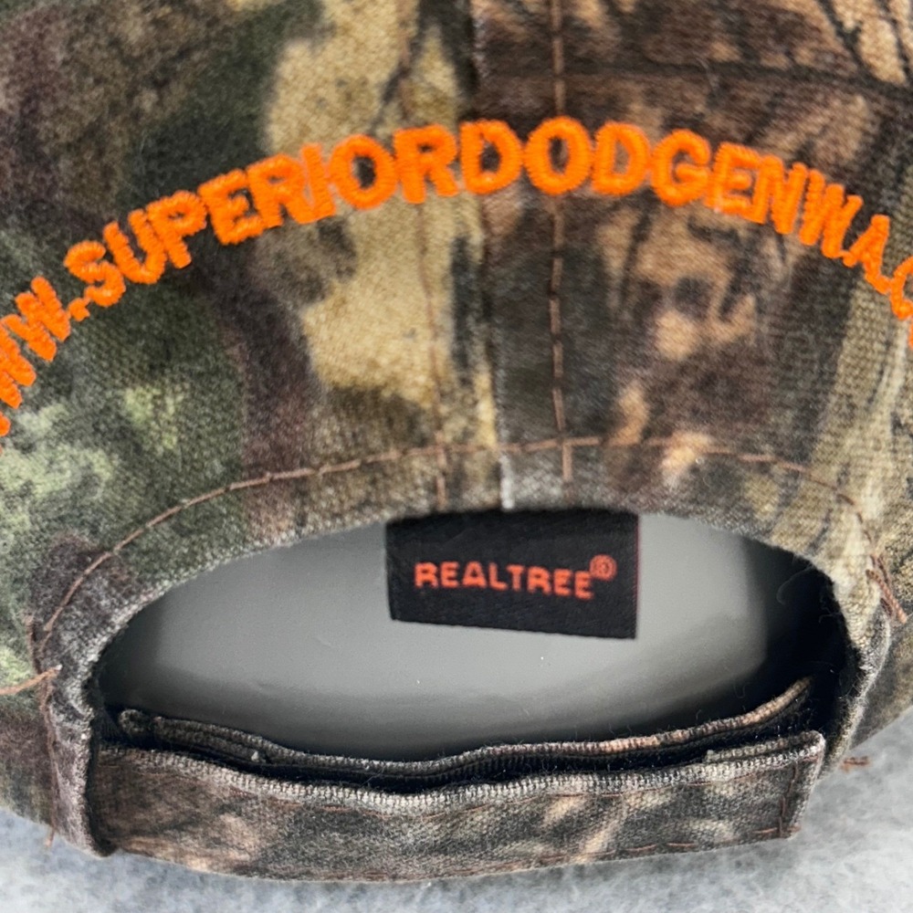 Superior Dodge Chrysler Jeep Ram Realtree Camo Hat Orange Embroidery Adjustable - Picture 5 of 12